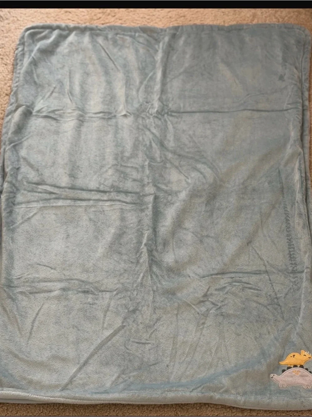 Carter's Blue Plush Baby Blanket